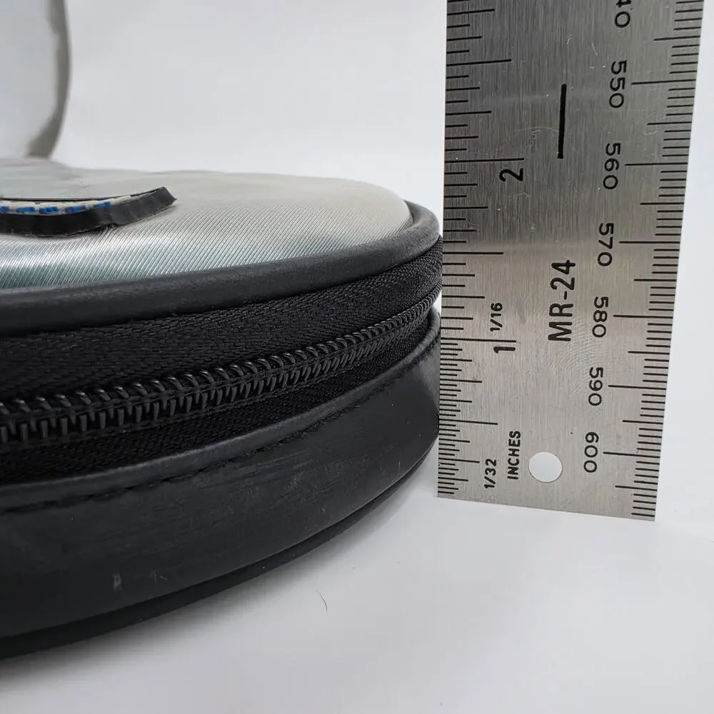 Vintage Motion 24 CD DVD Storage Case Round Zipper Media Holder Lot of 2